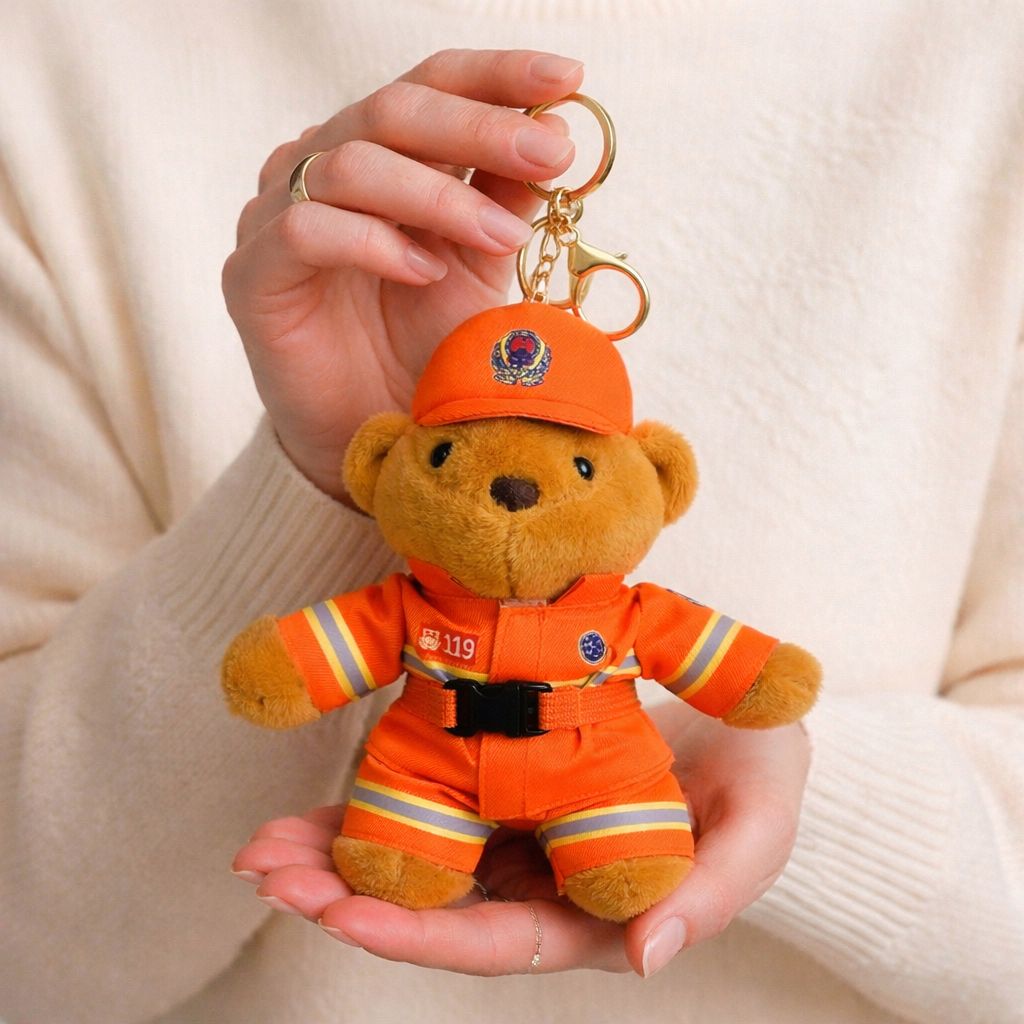 Dressed-Up Teddy Bear Plushie Bag Charm | Kawaii Bear Keychain in 6 Styles