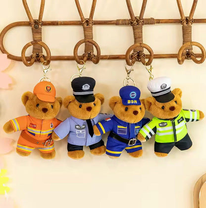 Dressed-Up Teddy Bear Plushie Bag Charm | Kawaii Bear Keychain in 6 Styles