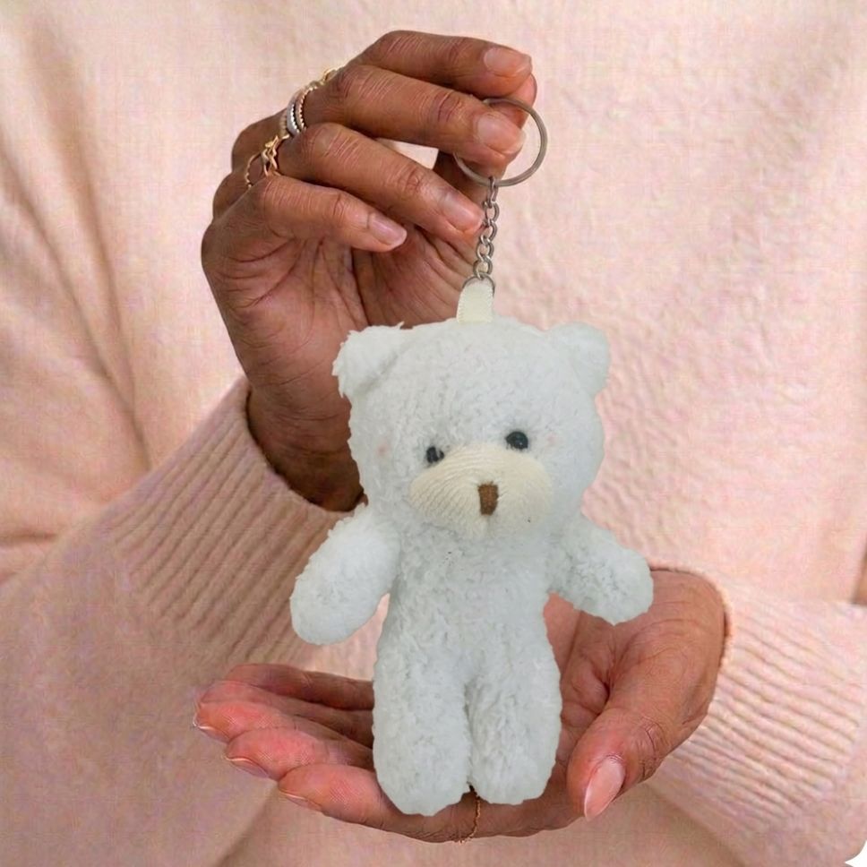 Mini Bear Plushie Keychain | Soft Teddy Bag Charm | 3 Styles