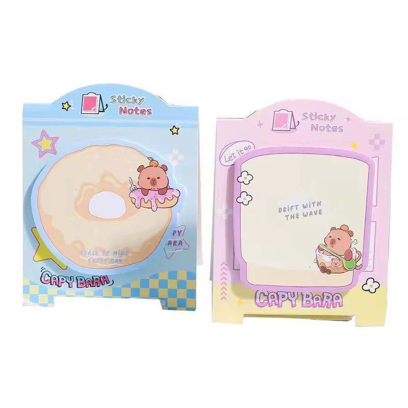 Capybara Sticky Notes with Stand Pack Of 3 Mix Design