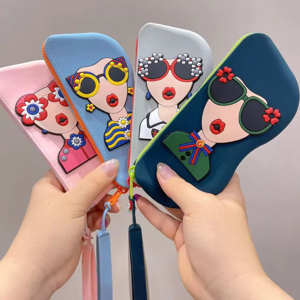 Kawaii Sunglasses Case with Wrist Strap