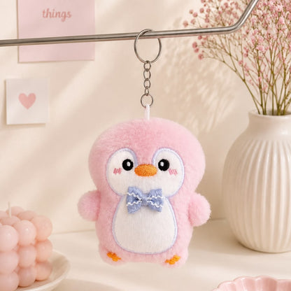 Bow Tie Penguin Plushie Keychain – Kawaii Bird Bag Charm