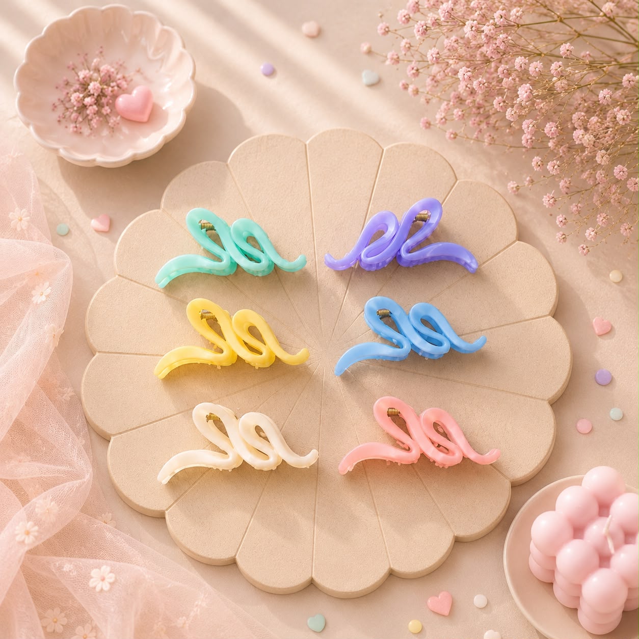 Swirl Hair Claw Clip – Pastel Matte Collection