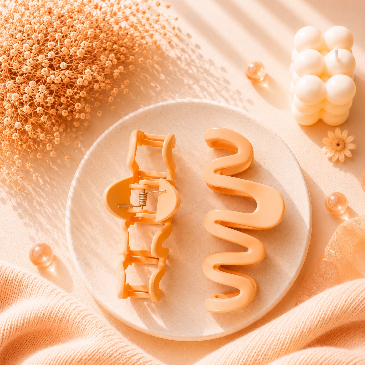 Squiggle Wave Hair Claw Clip