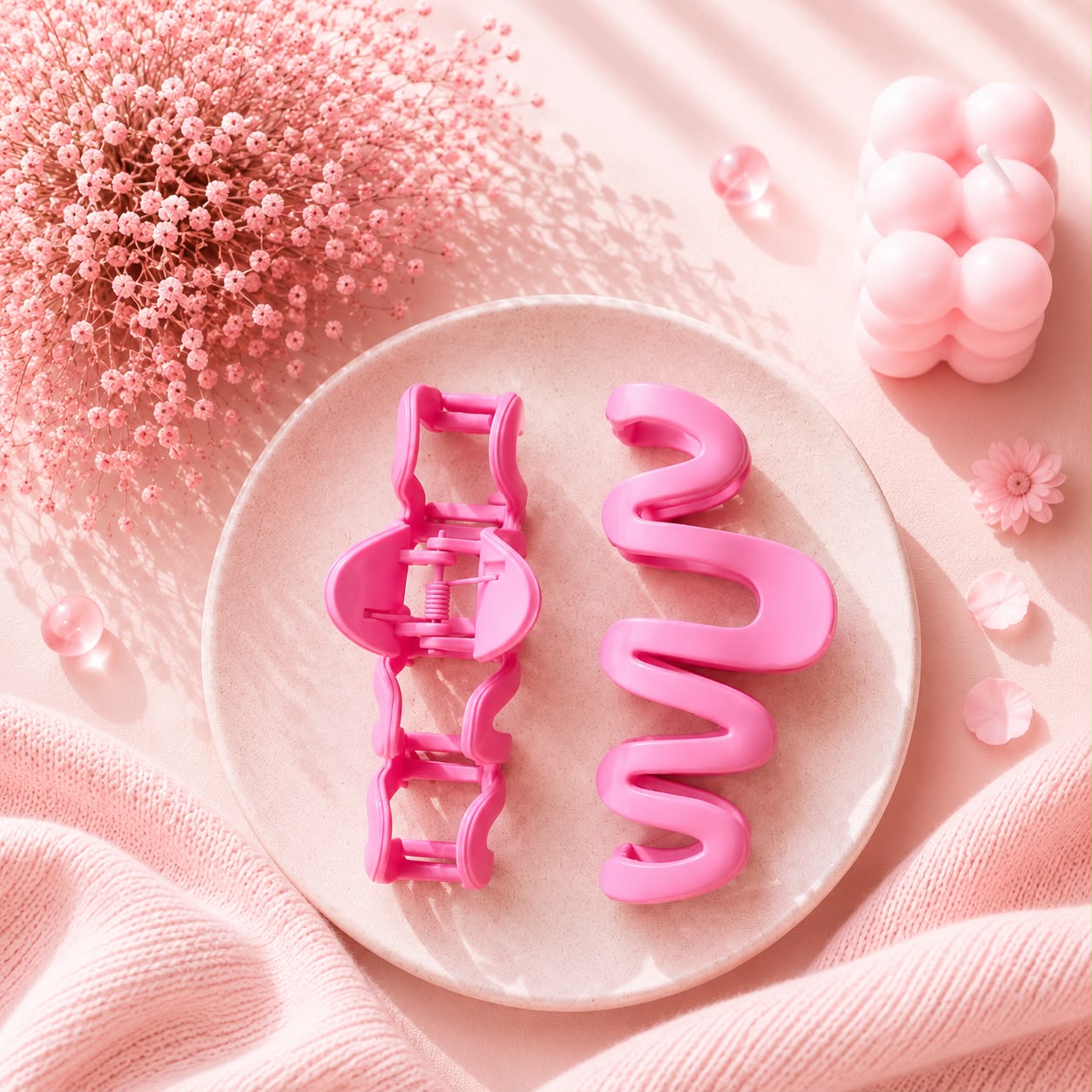 Squiggle Wave Hair Claw Clip