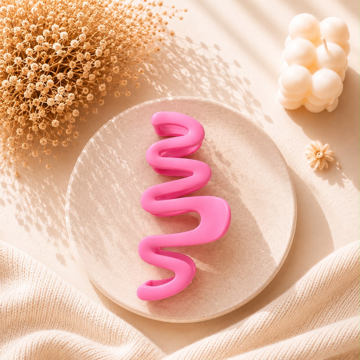Squiggle Wave Hair Claw Clip
