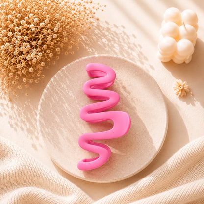 Squiggle Wave Hair Claw Clip