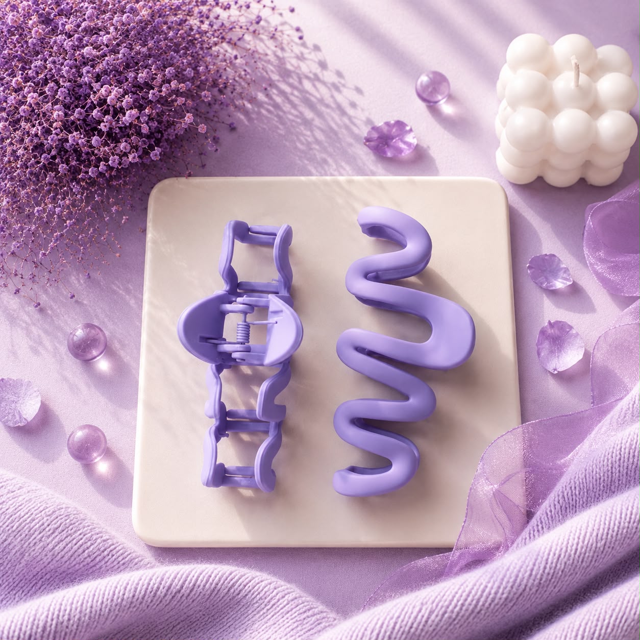Squiggle Wave Hair Claw Clip