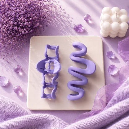 Squiggle Wave Hair Claw Clip