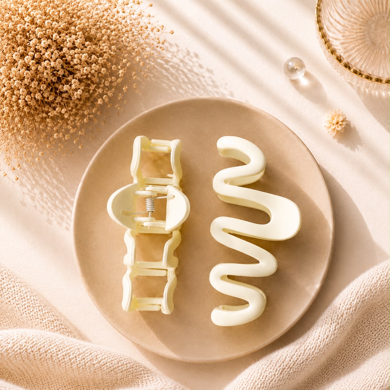 Squiggle Wave Hair Claw Clip
