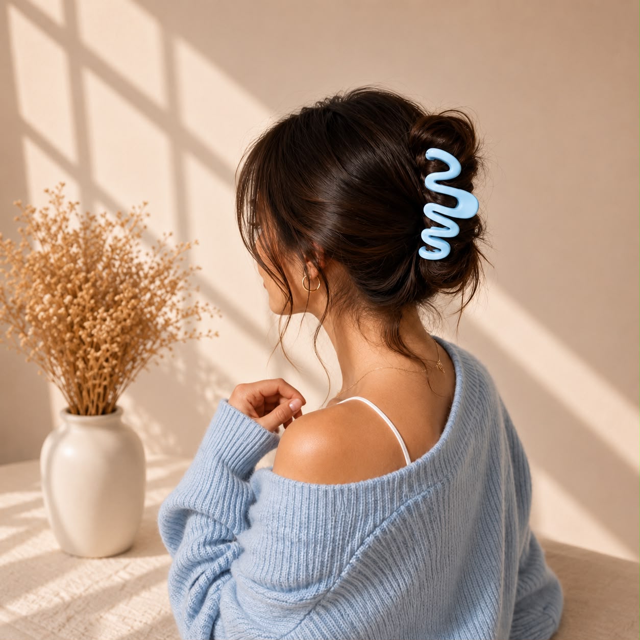 Squiggle Wave Hair Claw Clip