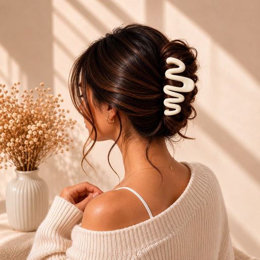 Squiggle Wave Hair Claw Clip