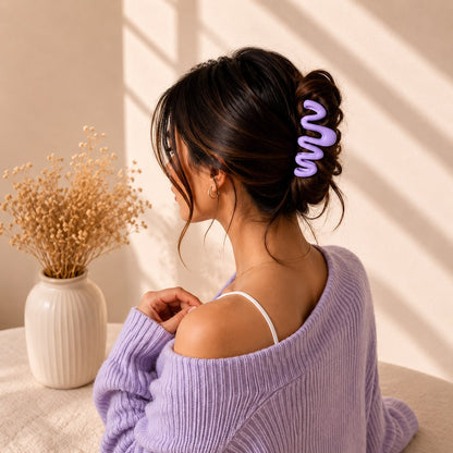 Squiggle Wave Hair Claw Clip