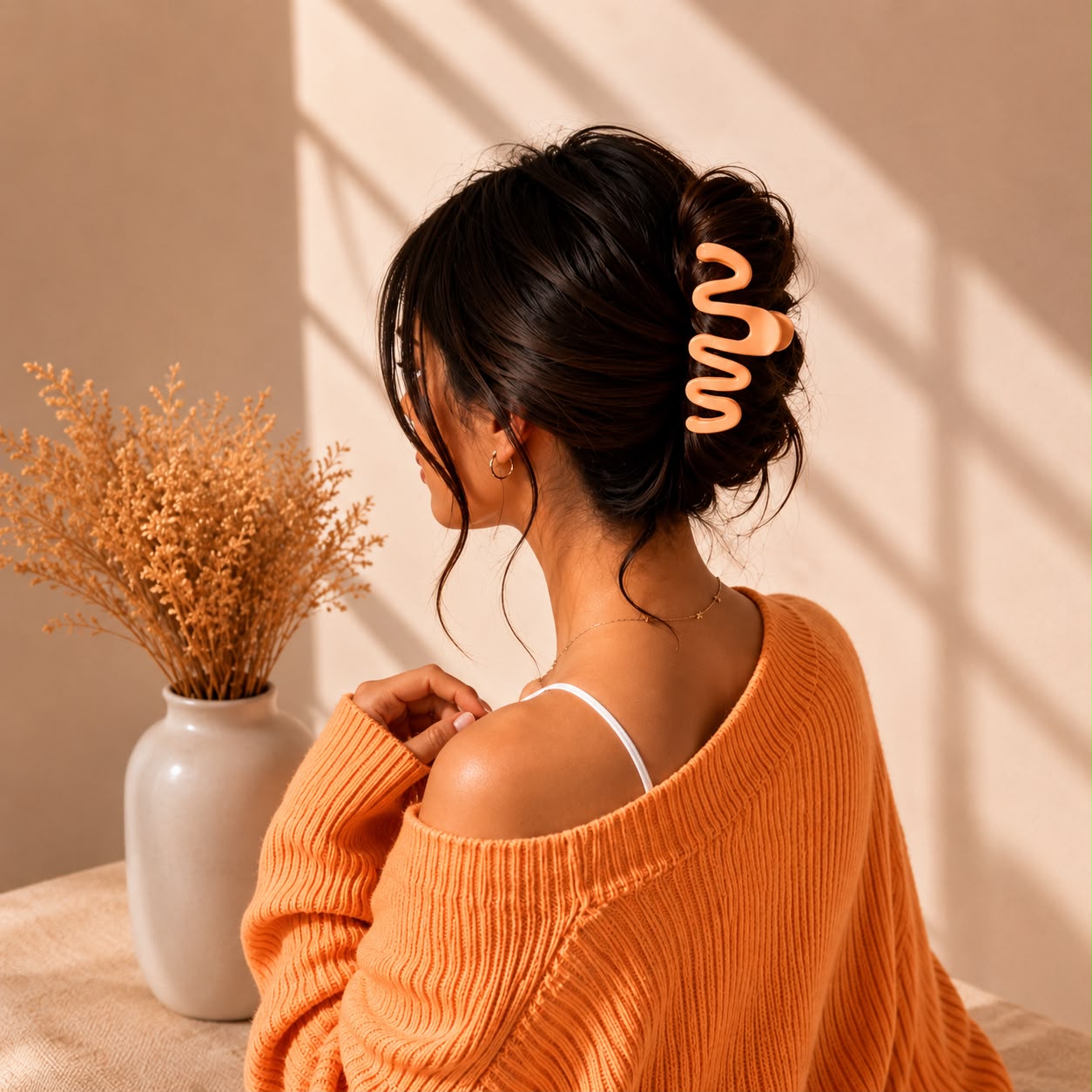 Squiggle Wave Hair Claw Clip