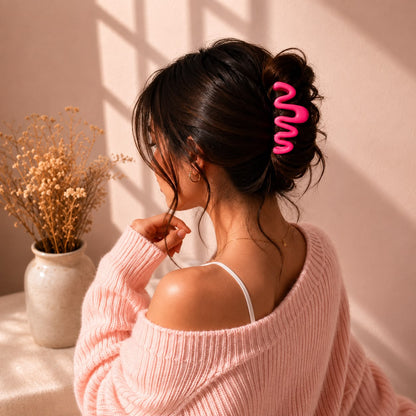 Squiggle Wave Hair Claw Clip