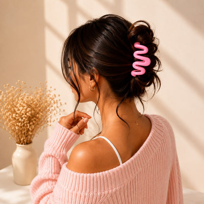 Squiggle Wave Hair Claw Clip