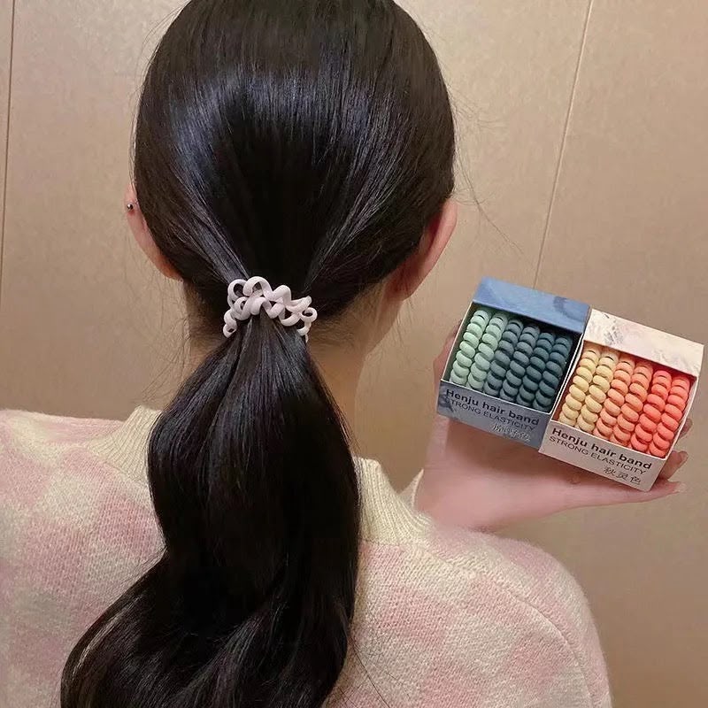 Spiral Hair Bands – Gradient Color Set (Pack of 1)