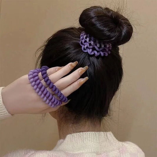 Spiral Hair Bands – Gradient Color Set (Pack of 1)