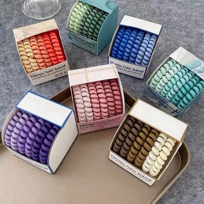Spiral Hair Bands – Gradient Color Set (Pack of 1)