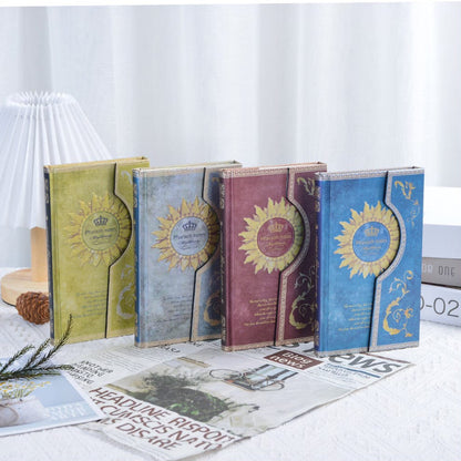 Pharaoh Notes Vintage Hardcover Journal – Sunflower Crown Notebook