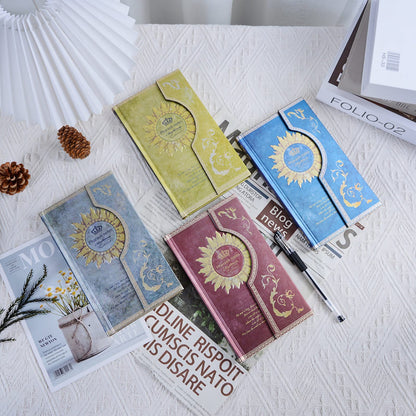 Pharaoh Notes Vintage Hardcover Journal – Sunflower Crown Notebook