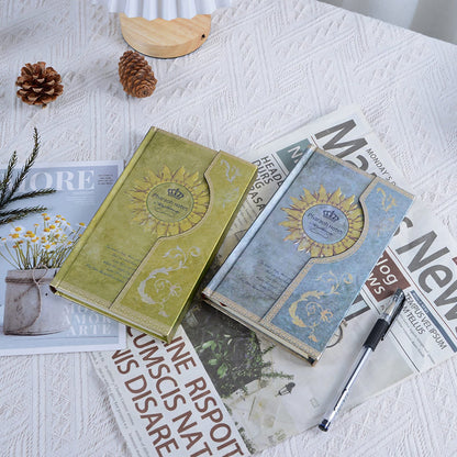 Pharaoh Notes Vintage Hardcover Journal – Sunflower Crown Notebook