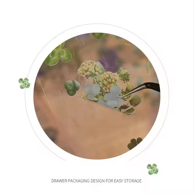 Natural Series Botanical Sticker Sheets – Pressed Flower & Plant Collection (Random Color)