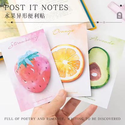 Fruit Shaped Sticky Notes – Kawaii Memo Pad Set (Pack of 4)