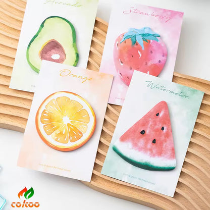Fruit Shaped Sticky Notes – Kawaii Memo Pad Set (Pack of 4)