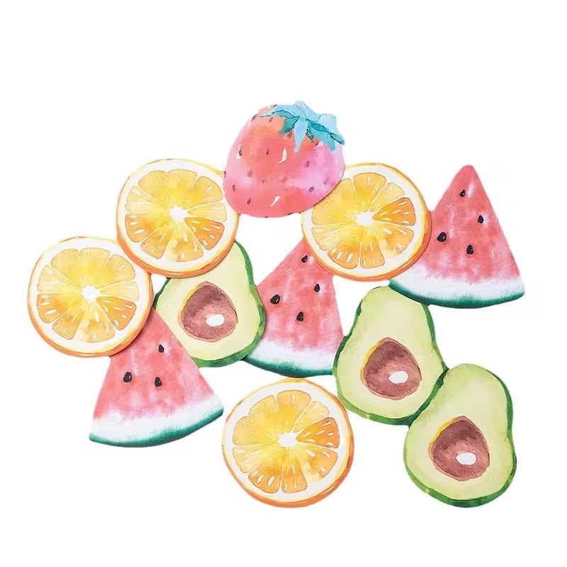 Fruit Shaped Sticky Notes – Kawaii Memo Pad Set (Pack of 4)
