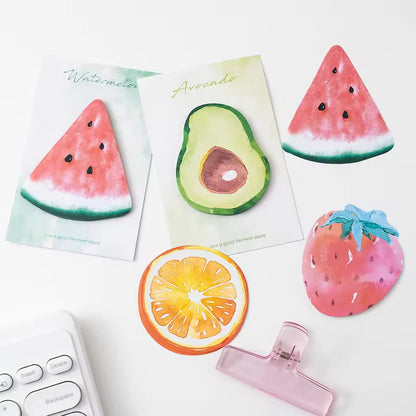 Fruit Shaped Sticky Notes – Kawaii Memo Pad Set (Pack of 4)