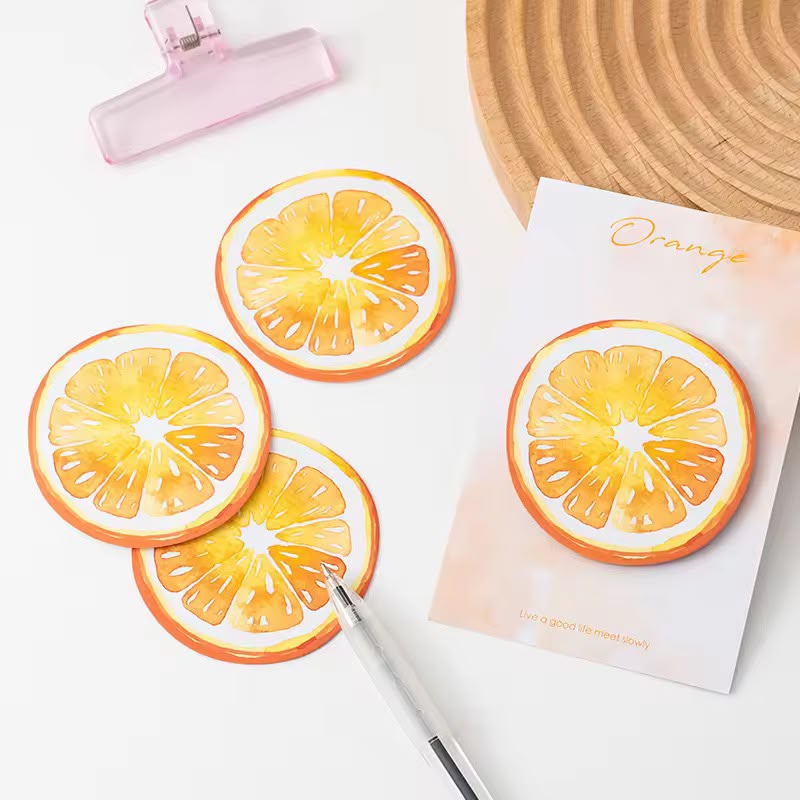 Fruit Shaped Sticky Notes – Kawaii Memo Pad Set (Pack of 4)