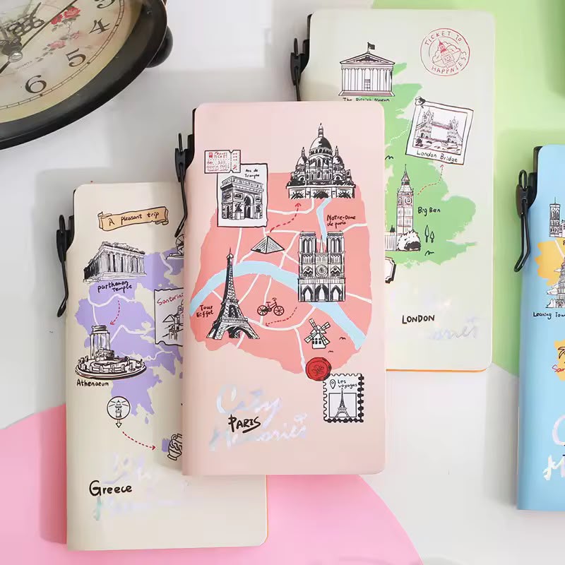 Wanderlust Travel Journal Notebook with Pen