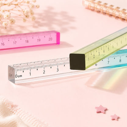 Transparent Gradient Acrylic Ruler – (Random colors) | Journal , Study & Drawing scale