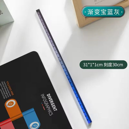 Transparent Gradient Acrylic Ruler – (Random colors) | Journal , Study & Drawing scale
