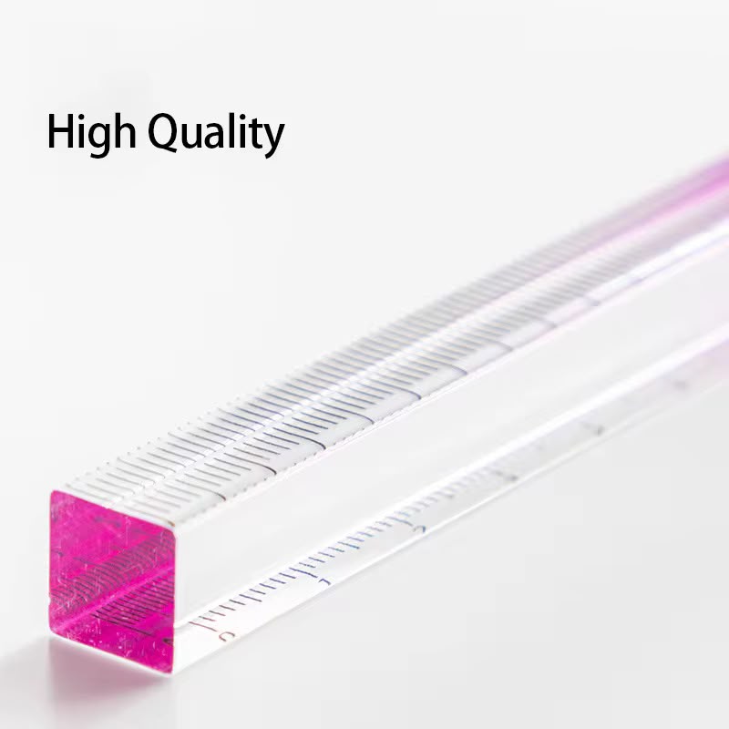 Transparent Gradient Acrylic Ruler – (Random colors) | Journal , Study & Drawing scale