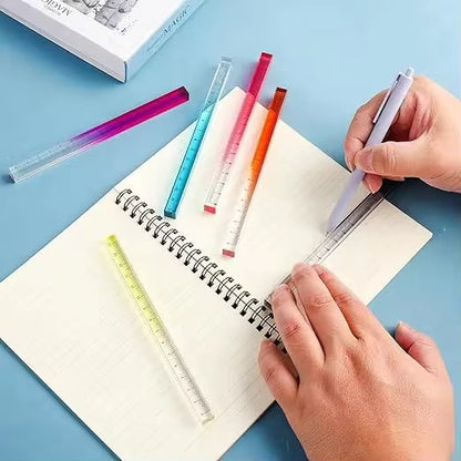Transparent Gradient Acrylic Ruler – (Random colors) | Journal , Study & Drawing scale