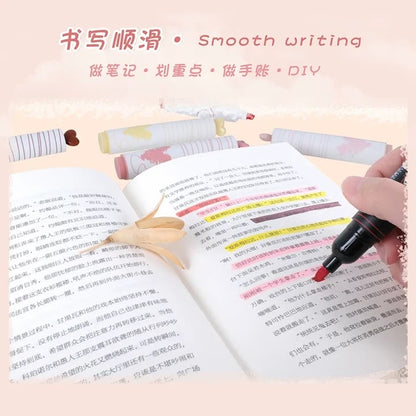 Peachy Heart Highlighter Marker | To the Moon and Back | Set of 6 Highlighters