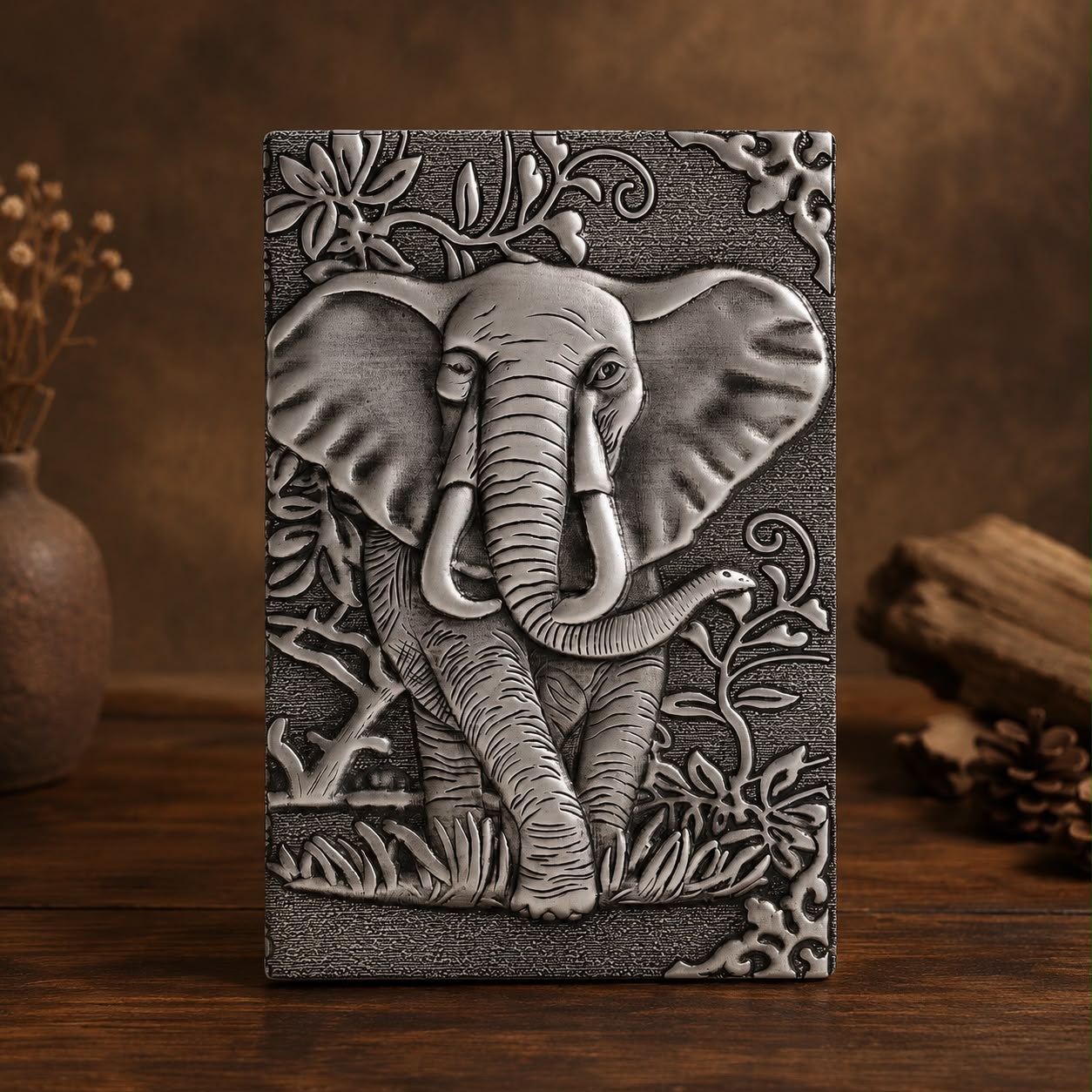 Elephant Leather Journal | 3D Embossed