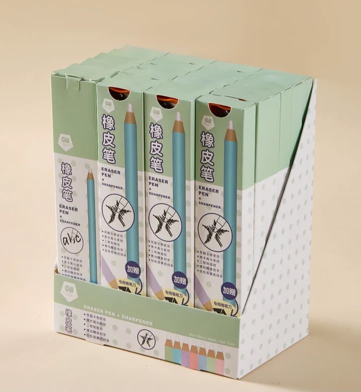 Pencil Eraser – Set of 3 with Sharpener