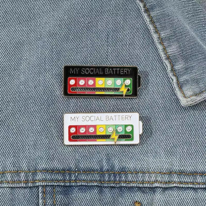 My Social Battery Enamel Pin