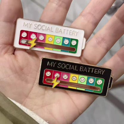 My Social Battery Enamel Pin