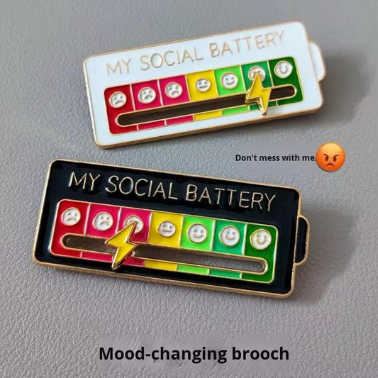 My Social Battery Enamel Pin