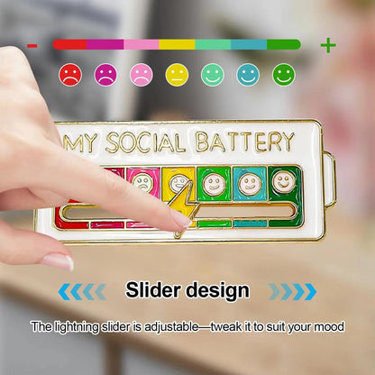 My Social Battery Enamel Pin
