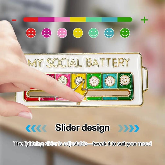 My Social Battery Enamel Pin