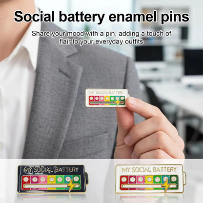 My Social Battery Enamel Pin