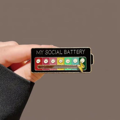 My Social Battery Enamel Pin