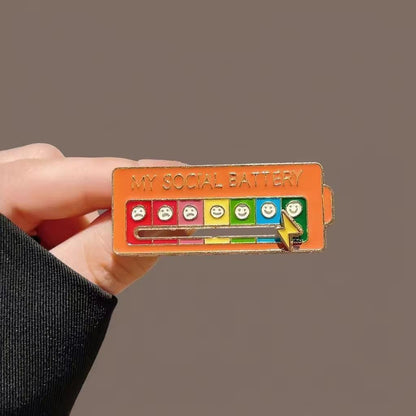 My Social Battery Enamel Pin