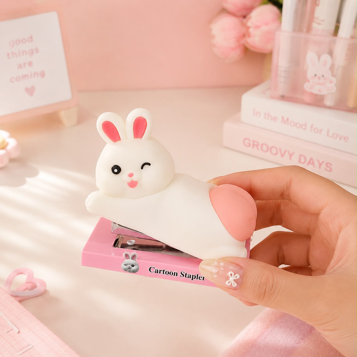 Kawaii Cartoon Silicon Stapler – Cute Animal Stapler