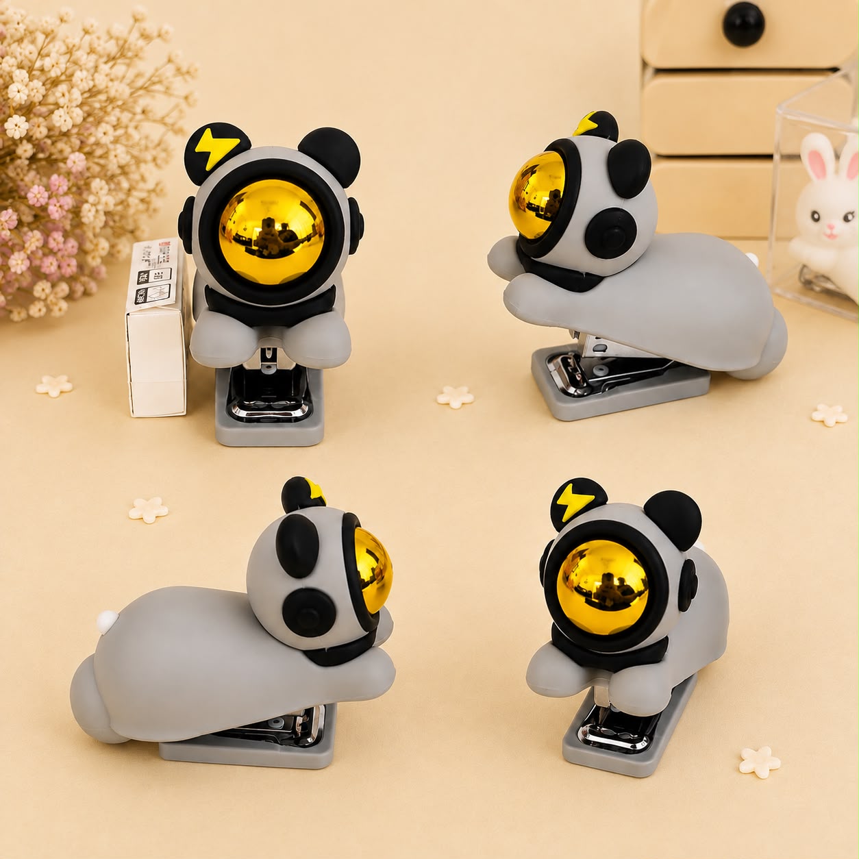 Kawaii Cartoon Silicon Stapler – Cute Animal Stapler